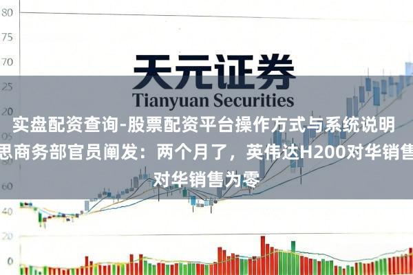实盘配资查询-股票配资平台操作方式与系统说明 好意思商务部官员阐发:两个月了,英伟达H200对华销售为零