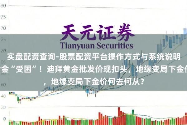 实盘配资查询-股票配资平台操作方式与系统说明 中东冲突黄金“受困”！迪拜黄金批发价现扣头，地缘变局下金价何去何从？